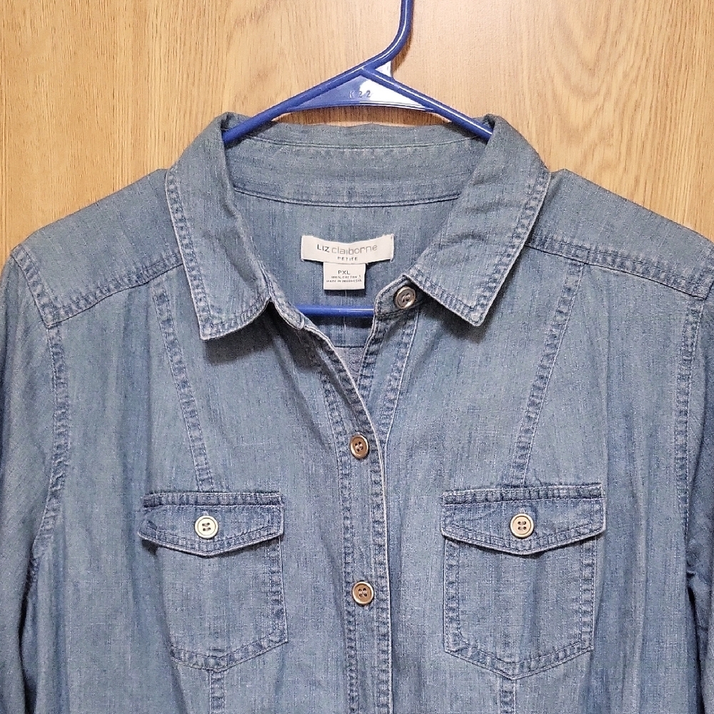 Denim Button-Up Dress - Picture 3 of 5